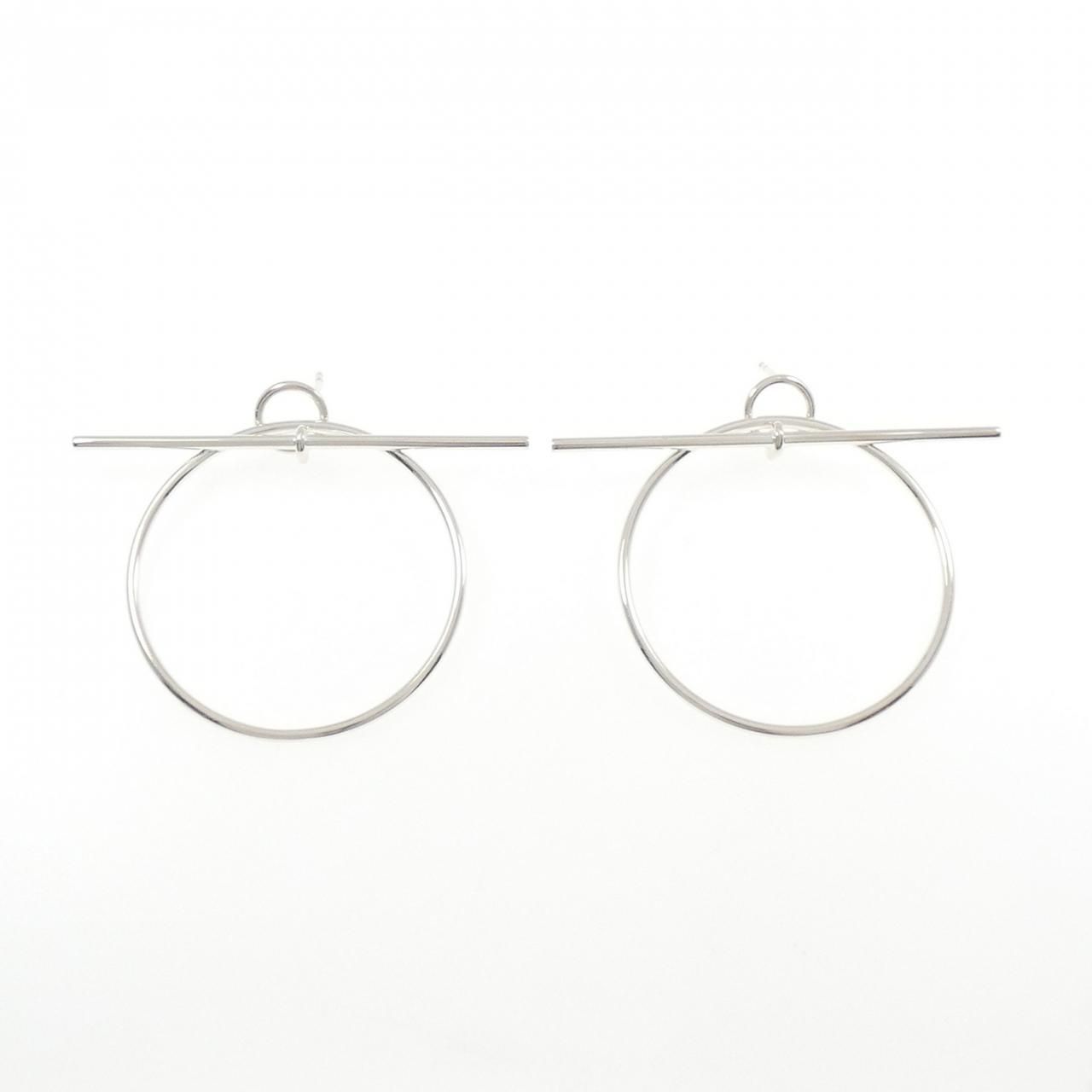 Hermes Echappee Earrings Silver