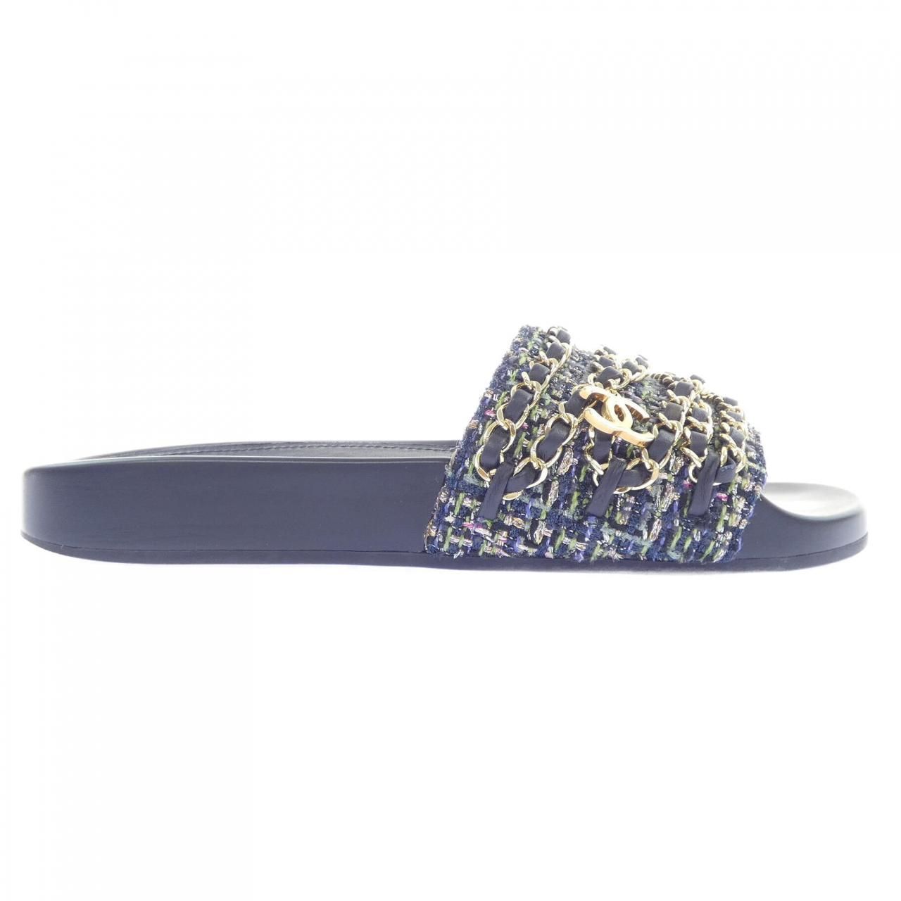 Chanel Sandals Navy