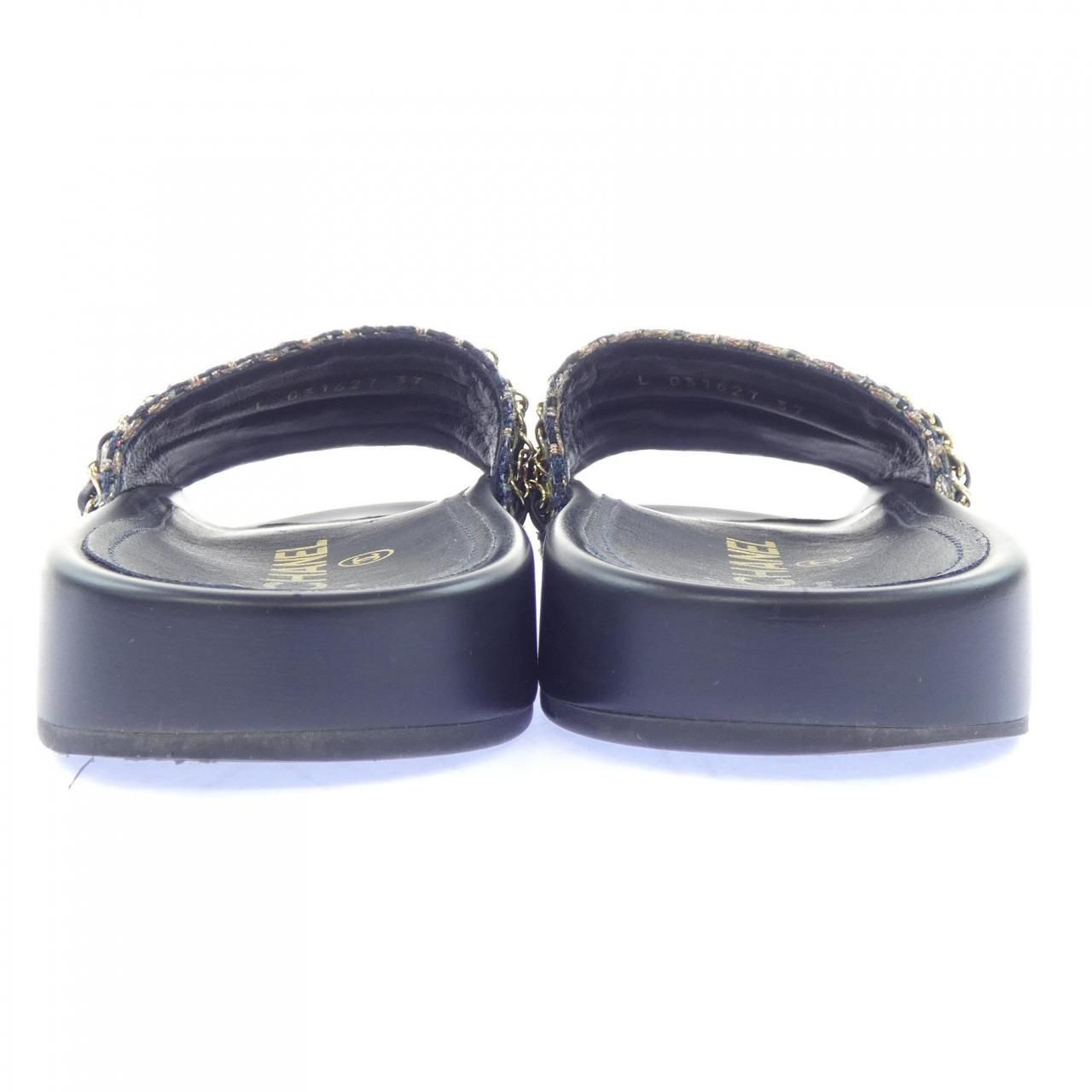 Chanel Sandals Navy — view 5