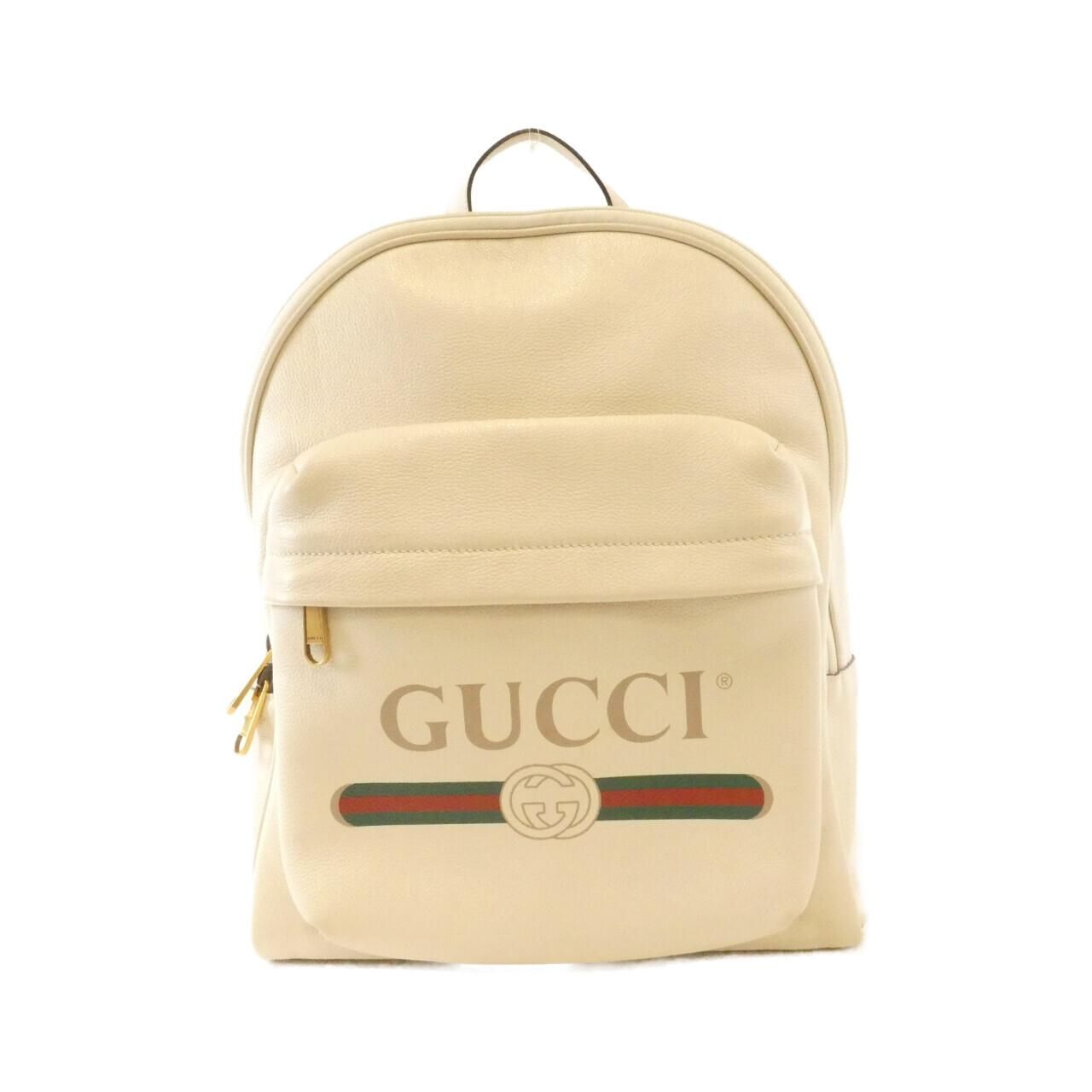 Gucci Print Backpack White