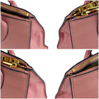 Prada Paradigm 2-Way Shoulder Bag Top Handle Pink Saffiano Leather Triangle — view 5