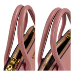 Prada Paradigm 2-Way Shoulder Bag Top Handle Pink Saffiano Leather Triangle — view 7
