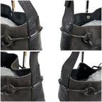 Gucci Horsebit GG Canvas Shoulder Bag Hobo Leather Black — view 4