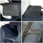 Gucci Horsebit GG Canvas Shoulder Bag Hobo Leather Black — view 9