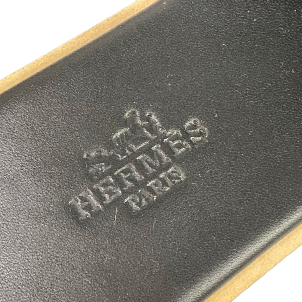 Hermes Mules 37 Eze Black Light Brown Cork Leather — view 9