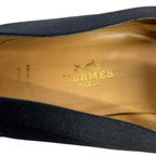 Hermes Loafers 36 Black Embroidery — view 5