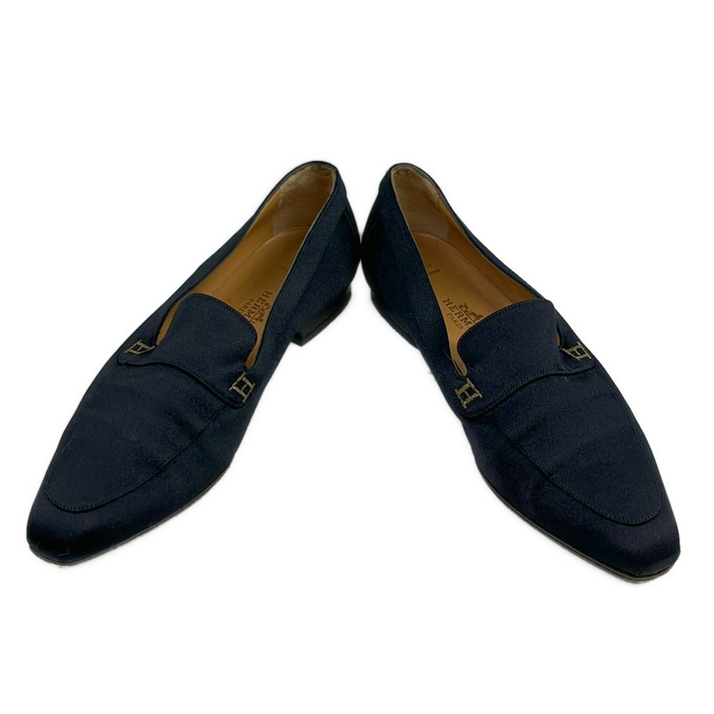 Hermes Loafers 36 Black Embroidery — view 2