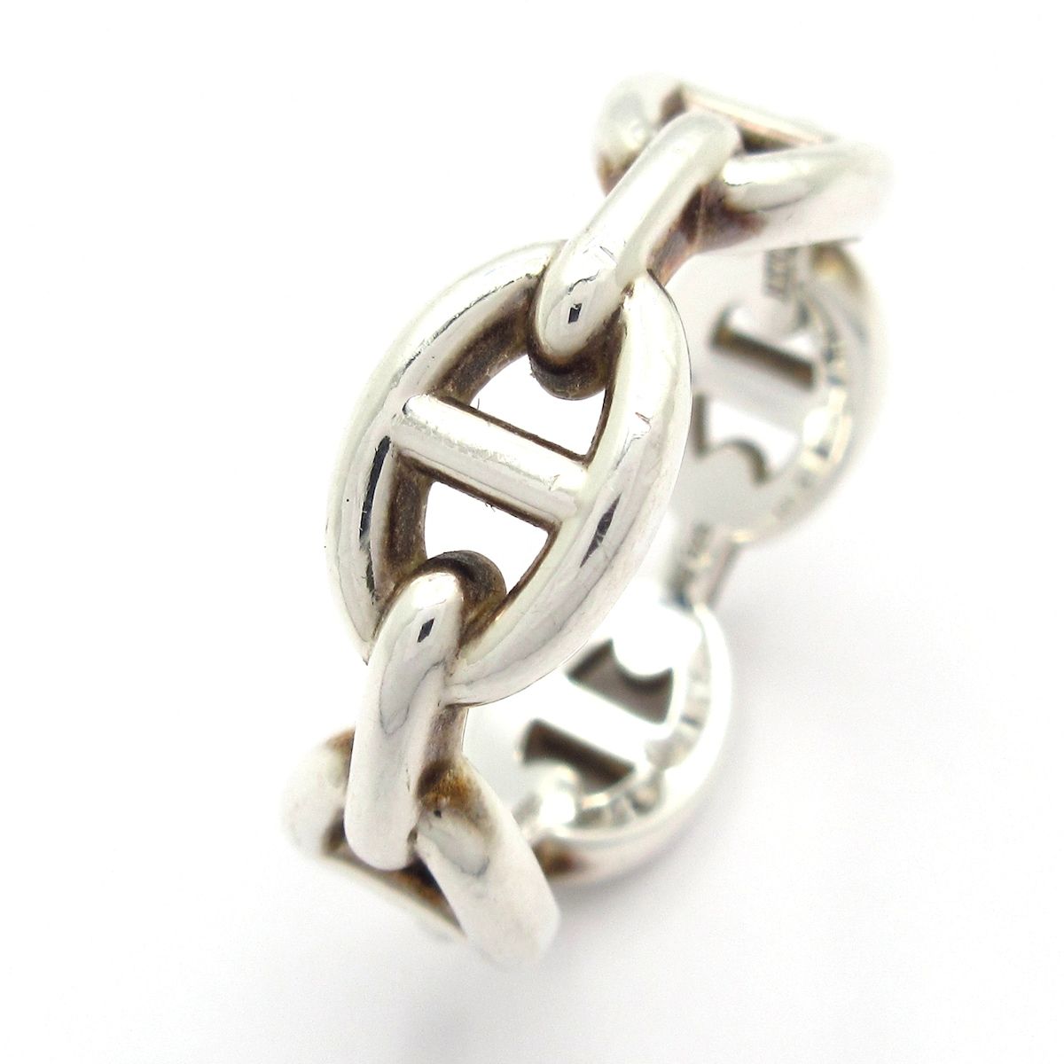 Hermes Ring 56 Enchainee PM Silver — view 8