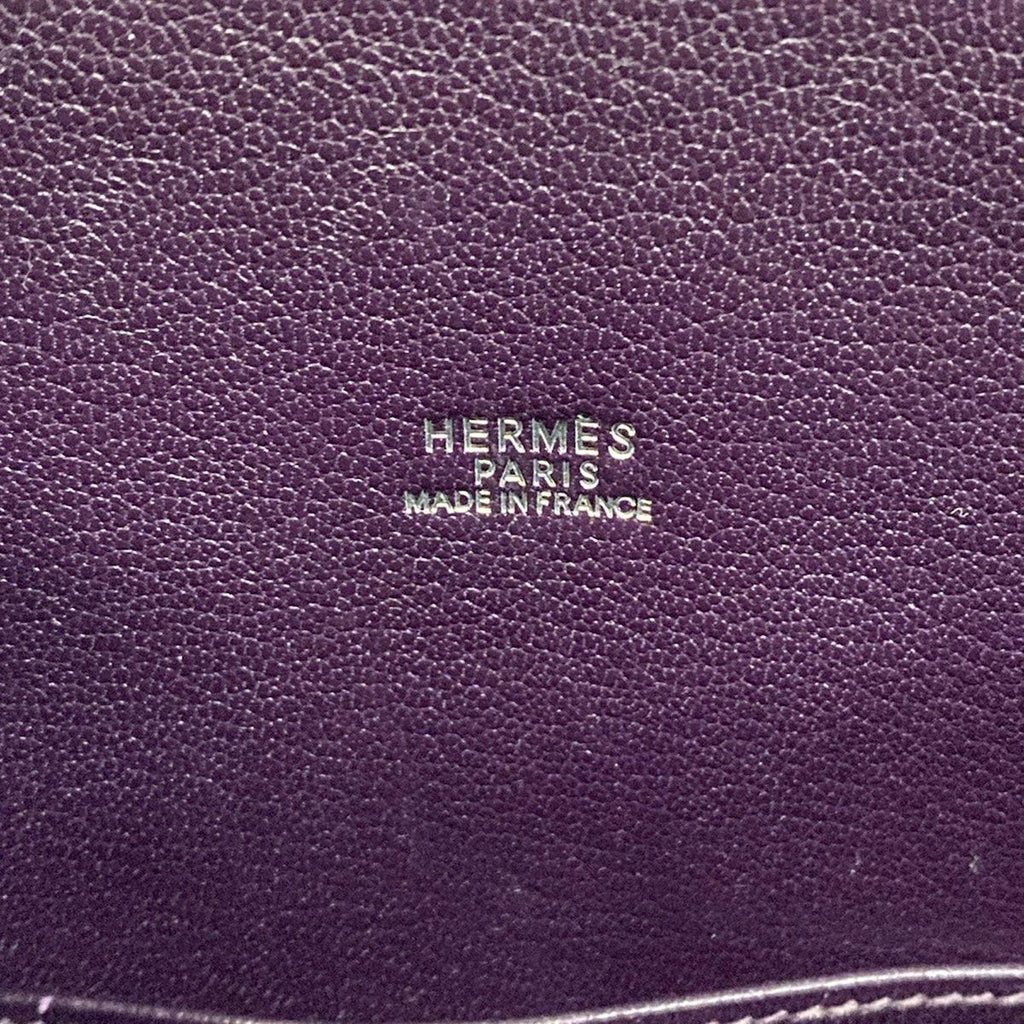 Hermes Handbag Purple Silver — view 8