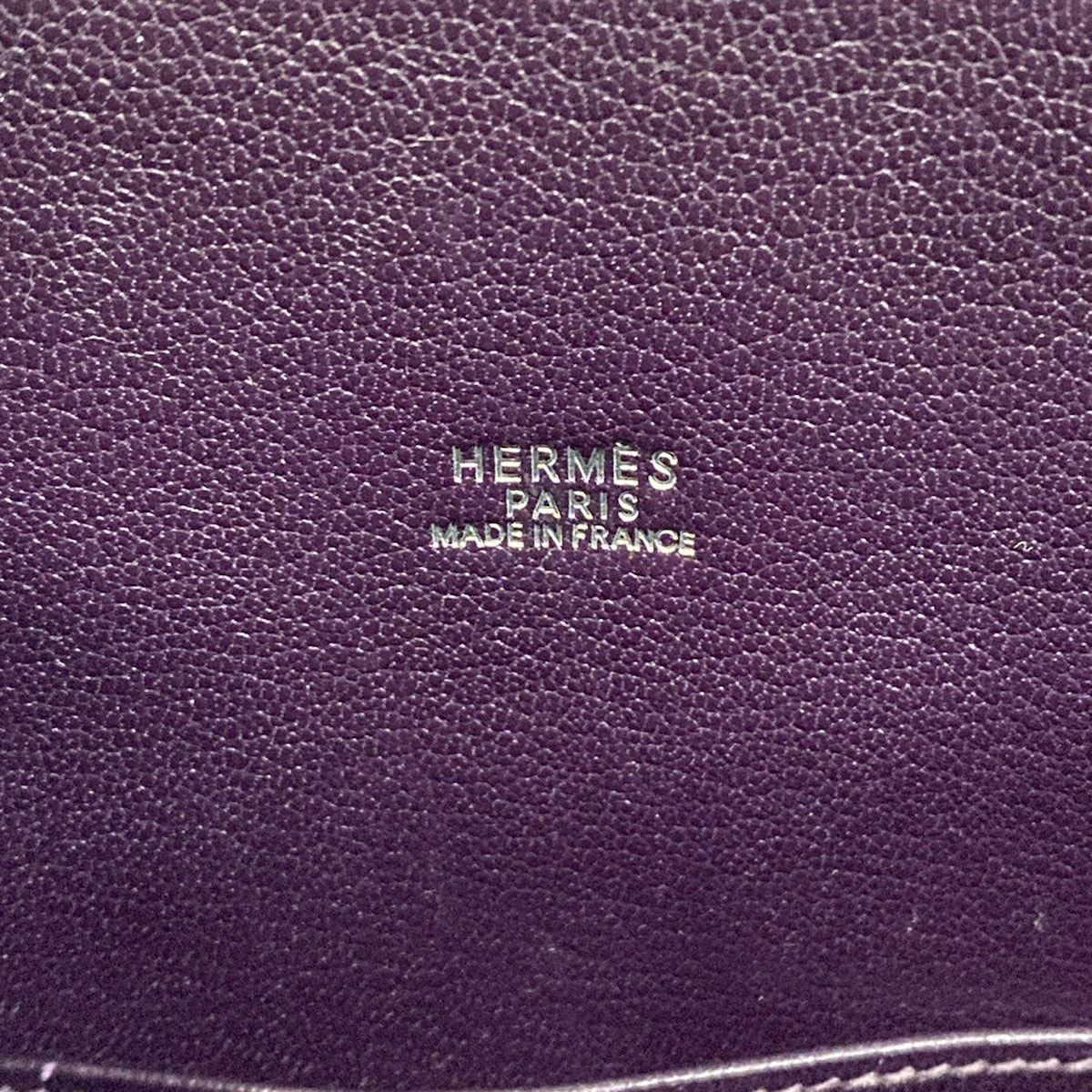 Hermes Handbag Purple Silver — view 8