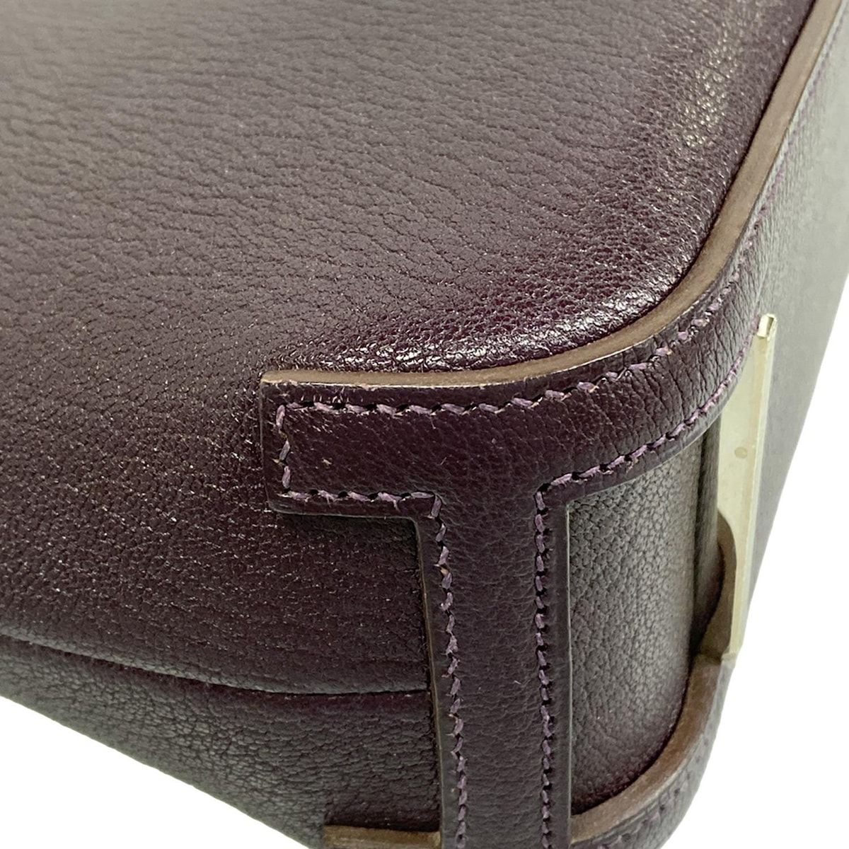 Hermes Handbag Purple Silver — view 6