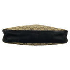 Gucci Shoulder Bag GG Pattern Beige Black Leather — view 5