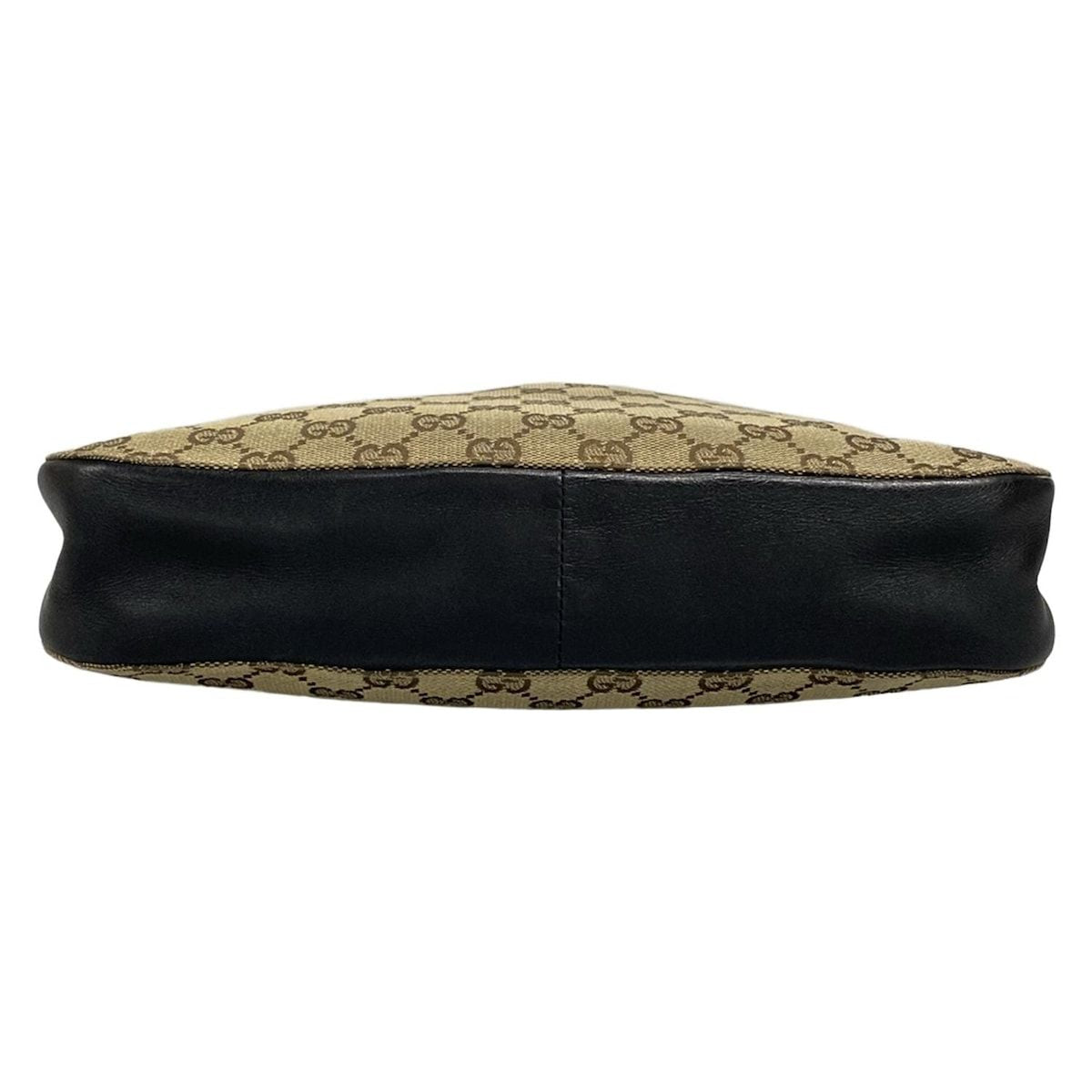 Gucci Shoulder Bag GG Pattern Beige Black Leather — view 5