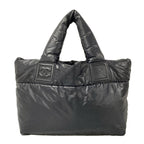 Chanel Tote Coco Cocoon PM Black Silver Leather — view 3