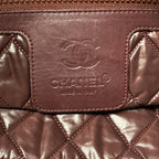 Chanel Tote Coco Cocoon PM Black Silver Leather — view 8