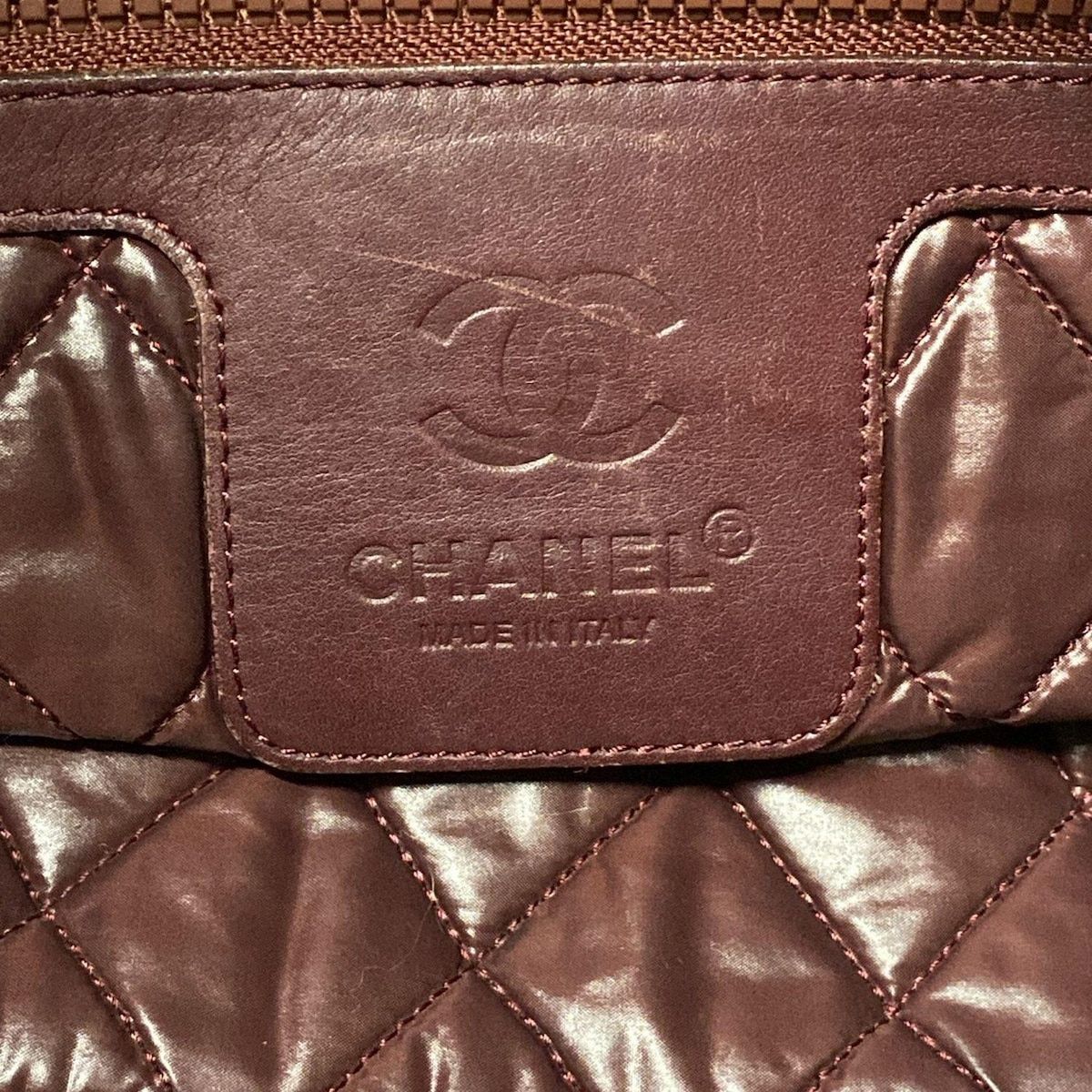 Chanel Tote Coco Cocoon PM Black Silver Leather — view 8