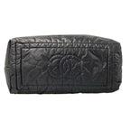 Chanel Tote Coco Cocoon PM Black Silver Leather — view 5