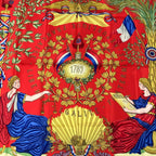 Hermes Scarf Carre 90 Blue Red Green Multi — view 4