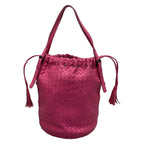 Bottega Veneta Shoulder Bag Intrecciato Pink Studs Tassel Leather