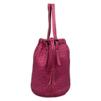 Bottega Veneta Shoulder Bag Intrecciato Pink Studs Tassel Leather — view 2