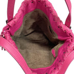 Bottega Veneta Shoulder Bag Intrecciato Pink Studs Tassel Leather — view 7