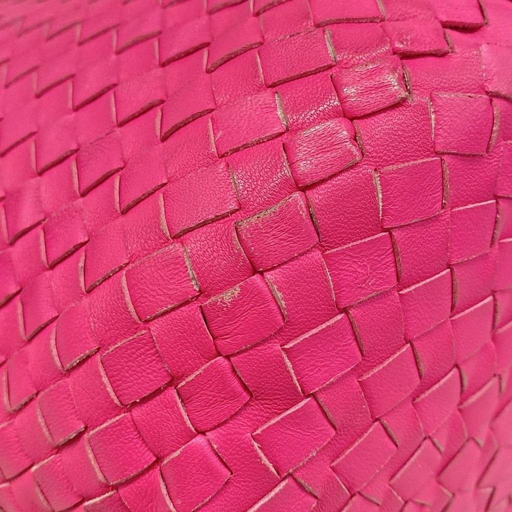 Bottega Veneta Shoulder Bag Intrecciato Pink Studs Tassel Leather — view 6