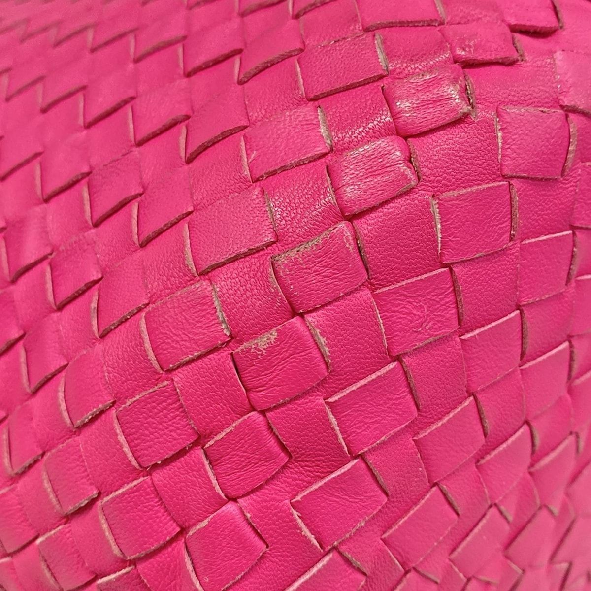 Bottega Veneta Shoulder Bag Intrecciato Pink Studs Tassel Leather — view 6