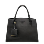 Prada Tote Monochrome Black Leather