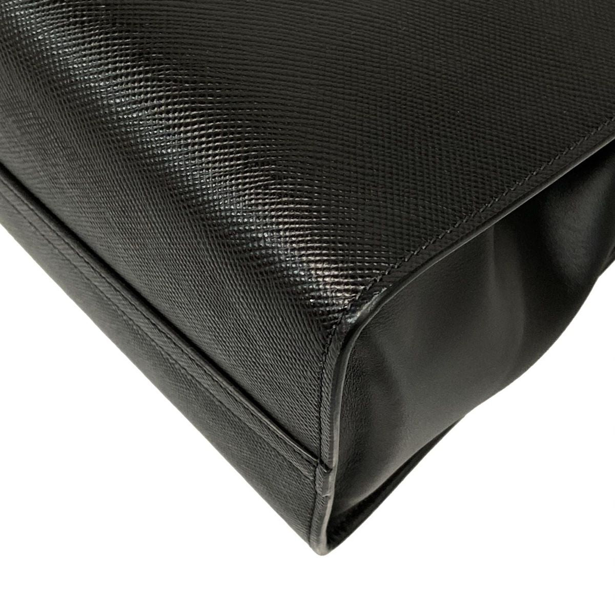 Prada Tote Monochrome Black Leather — view 6