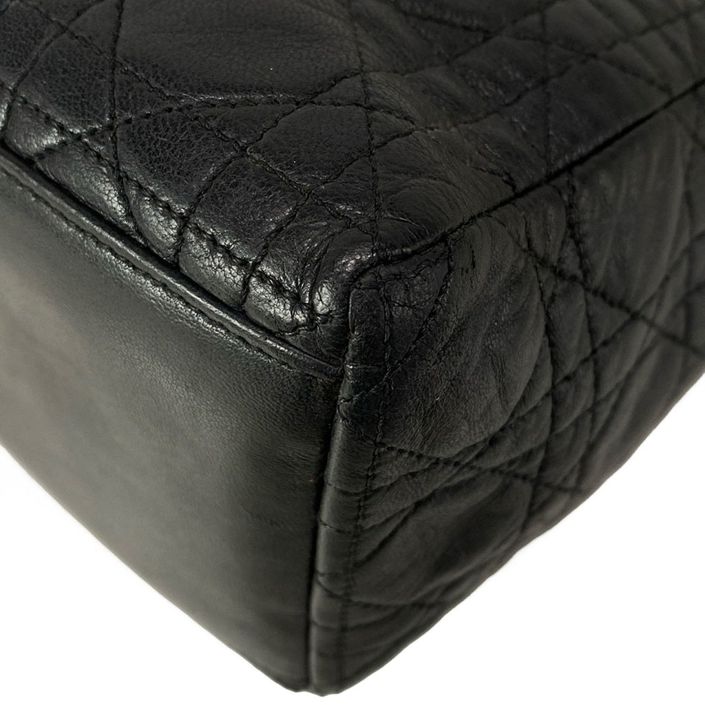 Dior Handbag Lady Bag Black Leather — view 8