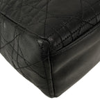Dior Handbag Lady Bag Black Leather — view 9