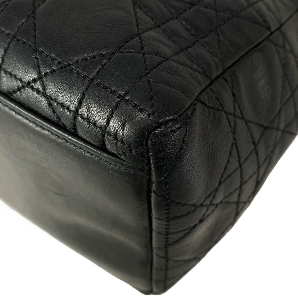 Dior Handbag Lady Bag Black Leather — view 6