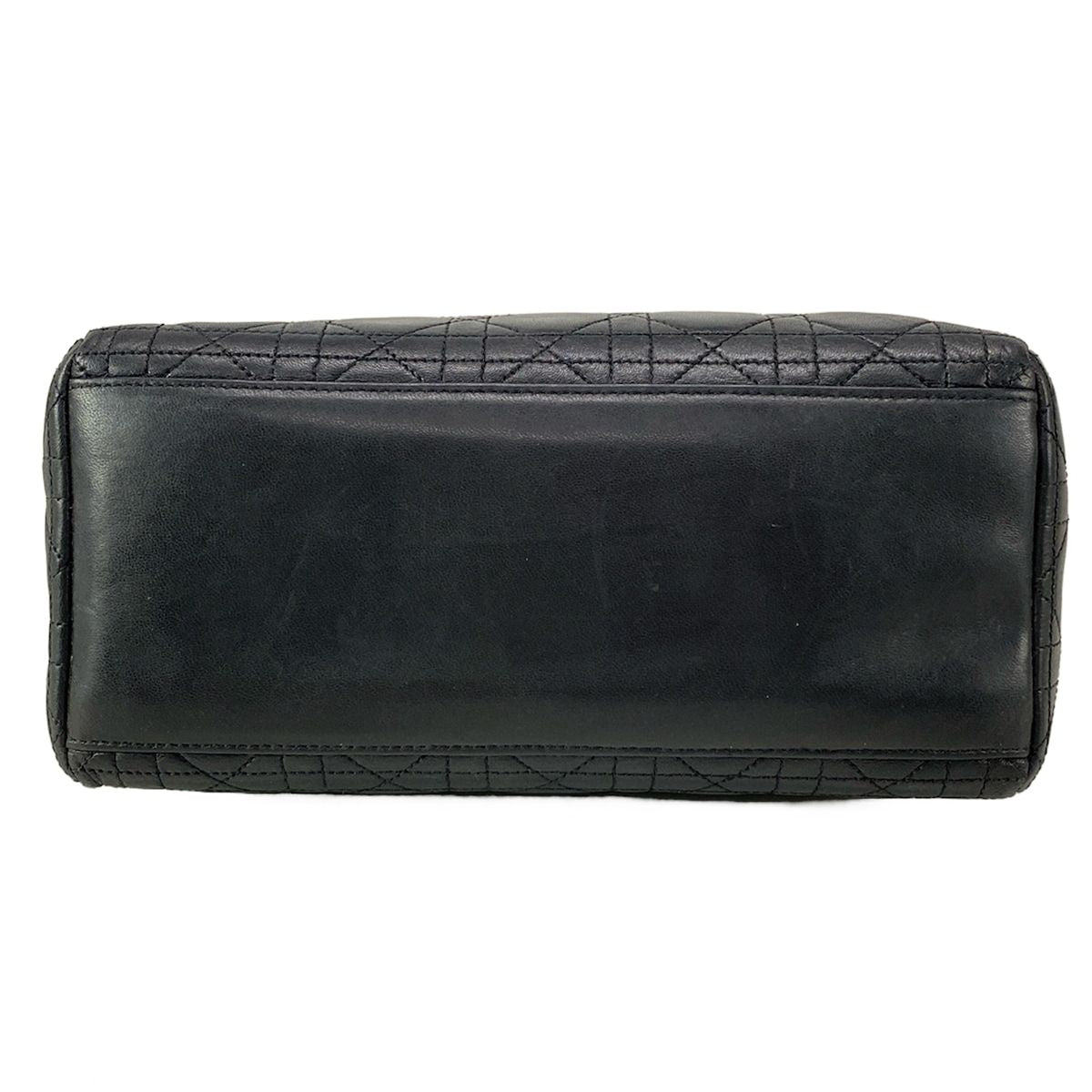 Dior Handbag Lady Bag Black Leather — view 5