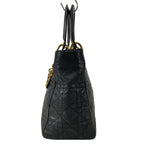 Dior Handbag Lady Bag Black Leather — view 4