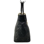 Dior Handbag Lady Bag Black Leather — view 2