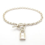 Hermes Bracelet Amulet Cadena LG Silver
