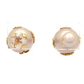Dior Earrings Tribal Gold Pink Beige