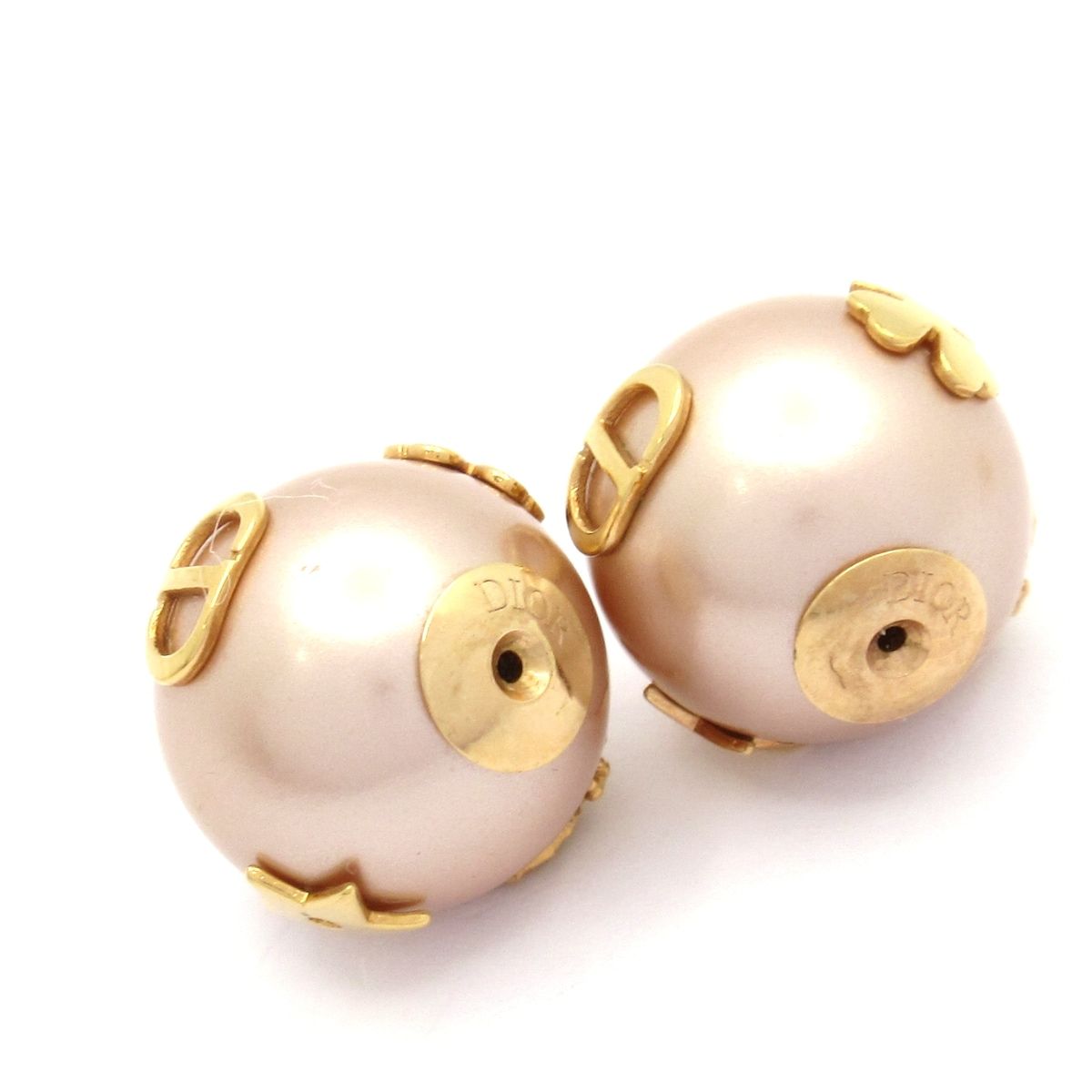 Dior Earrings Tribal Gold Pink Beige — view 6