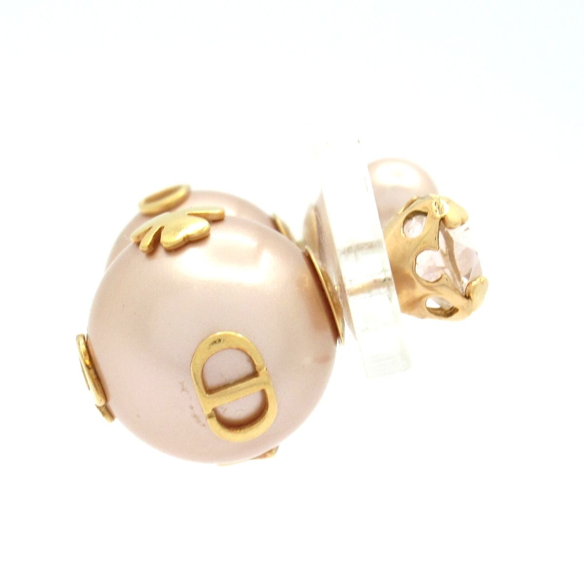 Dior Earrings Tribal Gold Pink Beige — view 2
