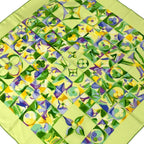 Louis Vuitton Scarf Green Light Multi Monogram Silk