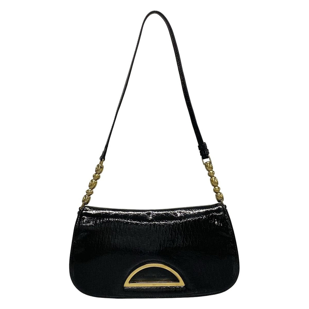 Dior Shoulder Bag Maris Pearltrotter Black Leather