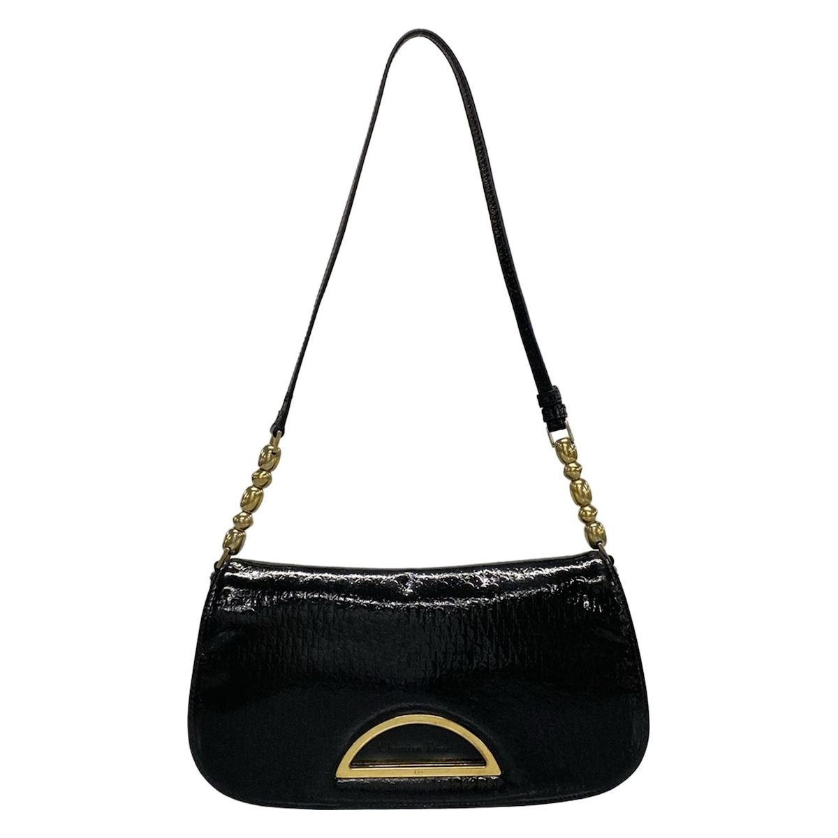 Dior Shoulder Bag Maris Pearltrotter Black Leather