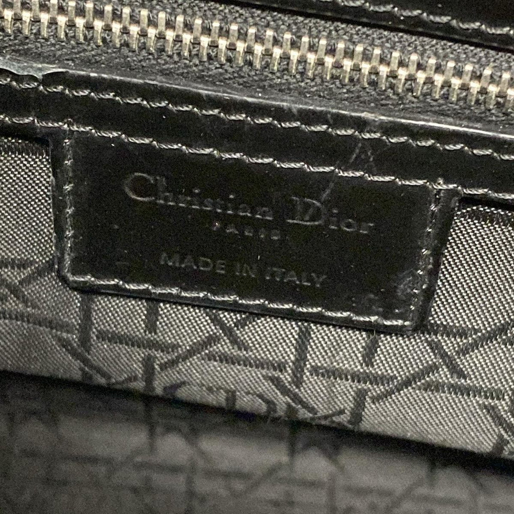 Dior Handbag Lady Large Bag Black Leather — view 9