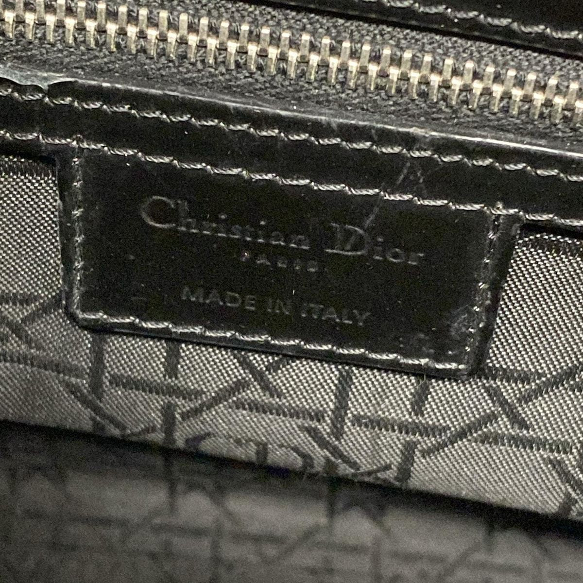 Dior Handbag Lady Large Bag Black Leather — view 9