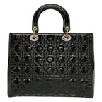 Dior Handbag Lady Large Bag Black Leather — view 3