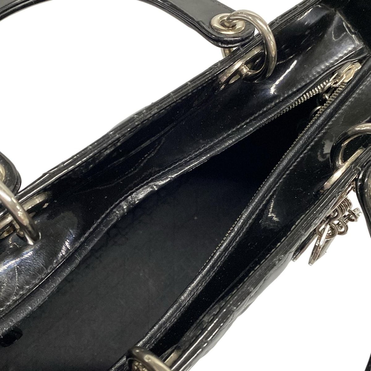 Dior Handbag Lady Large Bag Black Leather — view 7