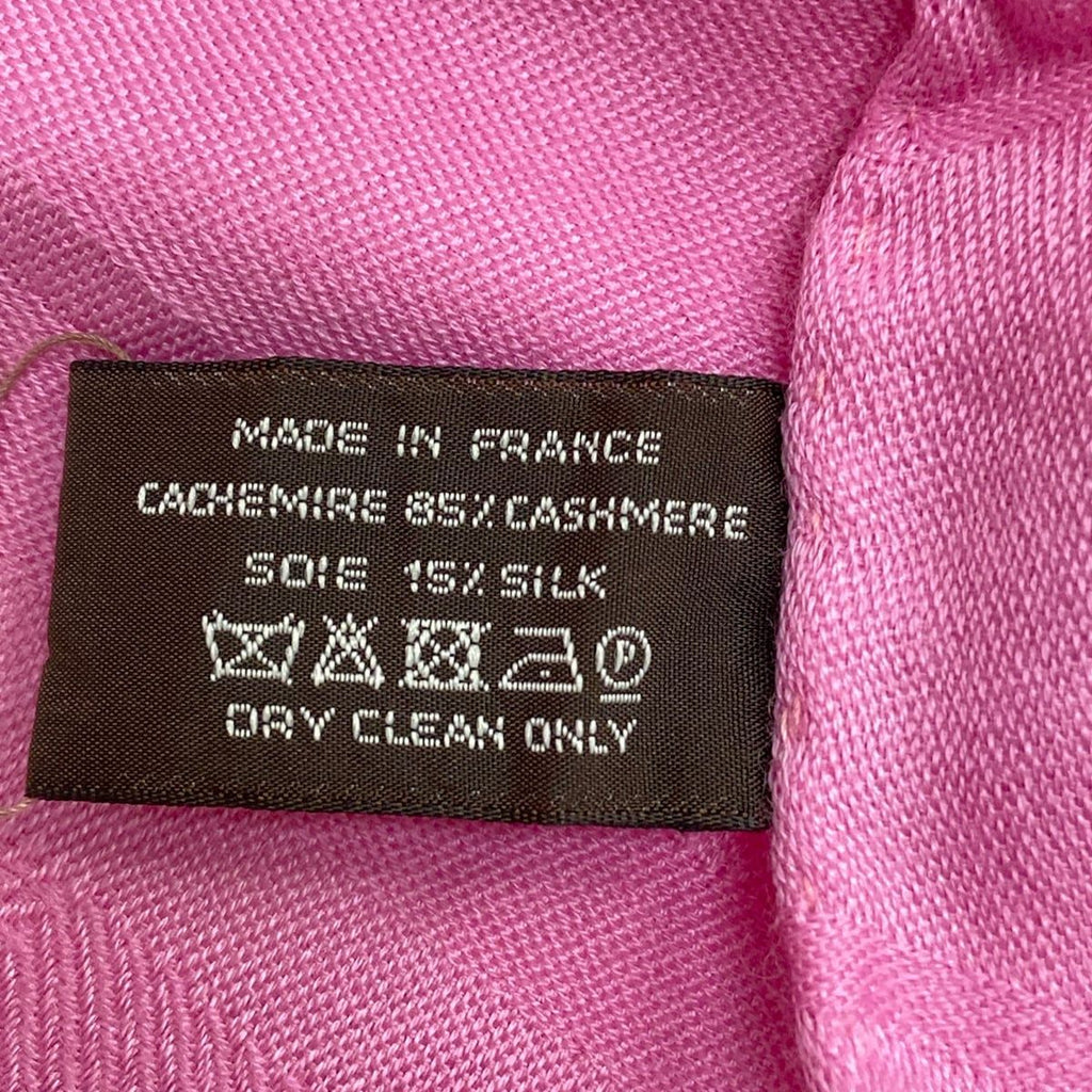 Hermes Shawl New Bliss Pink Cashmere Silk Scarf — view 3