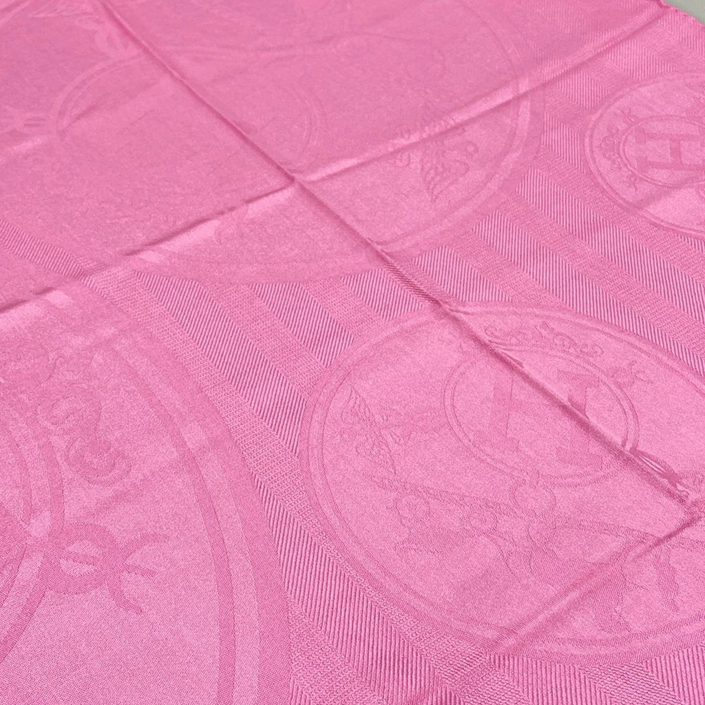 Hermes Shawl New Bliss Pink Cashmere Silk Scarf — view 4