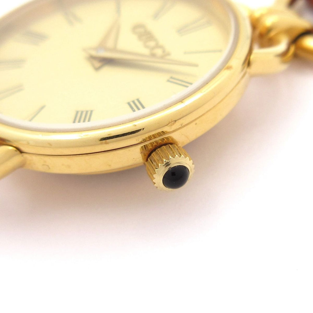 Gucci Watch Leather Embossed Gold — view 8