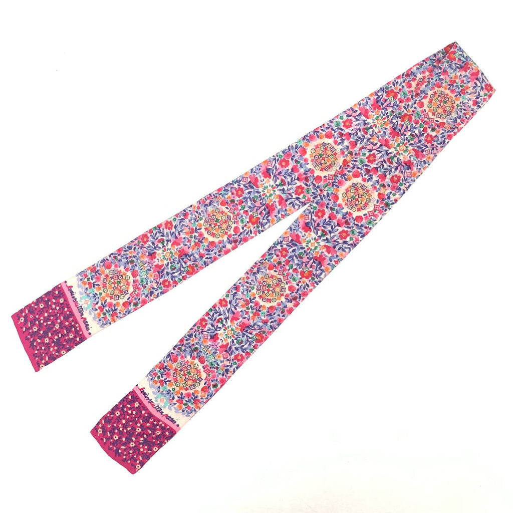 Louis Vuitton Bandeau Catana Scarf Floral Pink Multicolor